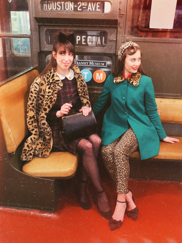 smak parlour | smak parlour dress | vintage girls | retro girls | vintage style | retro style | vintage train | vintage subway | 50's style | 1950's style | fifties style | 60's style | 1960's style | sixties style | leopard print | leopard print coat